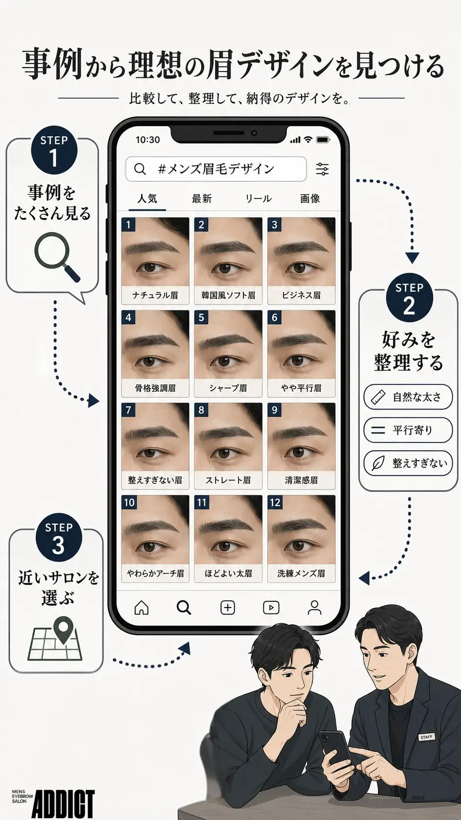 SNSやホームページの施術写真を確認する方法