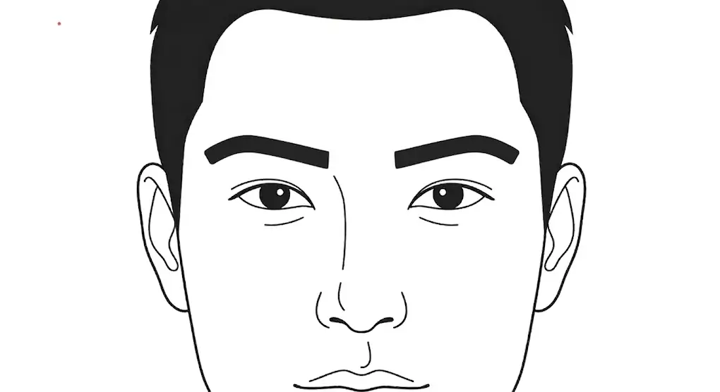 眉頭から眉尻まで同じ太さでメリハリのない眉毛