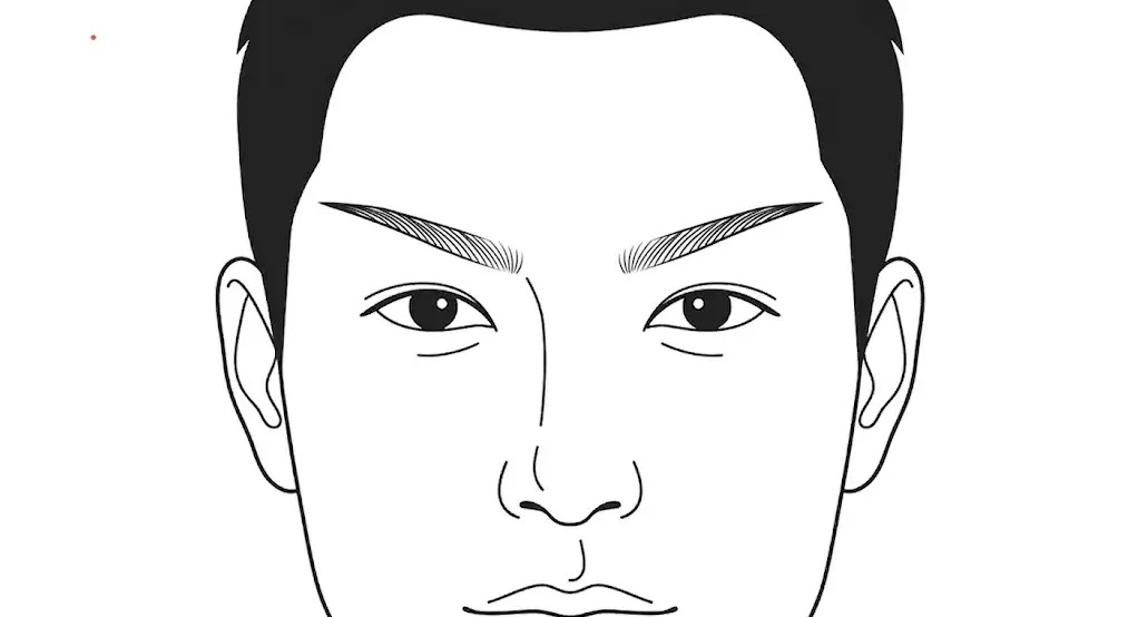 角度がつきすぎた上がり眉