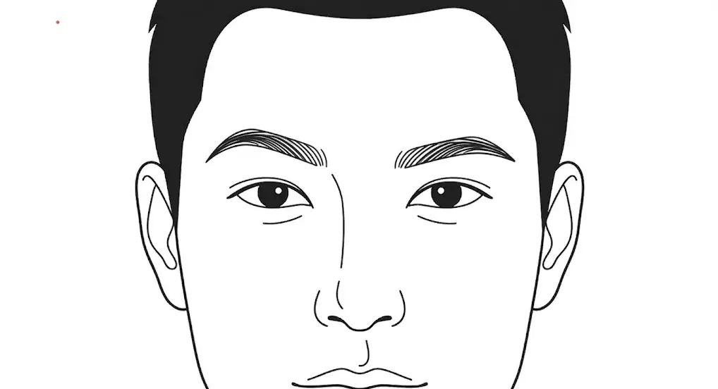 左右非対称になっている眉毛